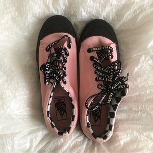 Vans X Lazy Oaf Pink “I’m Sorry I’m Late” Shoes Size 6.5